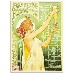  Absinthe Robette by Privat Livemont  18x24 Canvas Art 