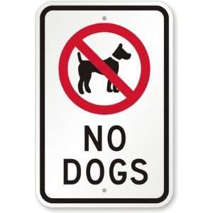  Attention: No Dog (with Graphic) Laminated Vinyl Sign, 5 