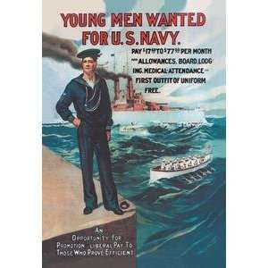   Vintage Art Young Men Wanted for U.S. Navy   03464 5: Home & Kitchen