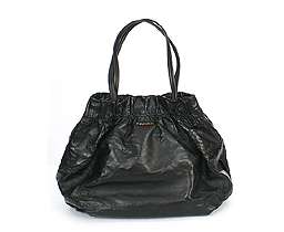 15664 auth PRADA black leather Shoulder Bag  