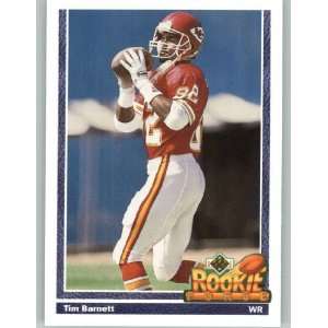  1991 Upper Deck #603 Tim Barnett RC   Kansas City Chiefs 