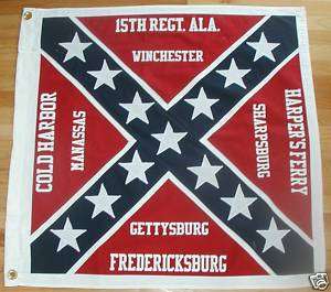 COTTON Civil War Flag..Confederate Flag.15th Alabama  
