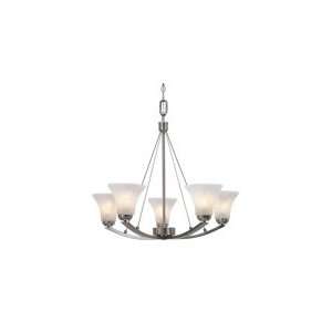 Golden Lighting 7158 5PW Accurian 5 Light Single Tier Chandelier in 