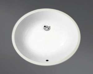 18 Bathroom undermount oval sink. white. CSA BS 1602  