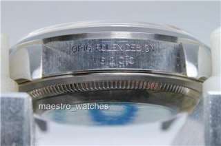 Authentic Rolex Oyster Perpetual Datejust Blue Roman Men Watch16200 