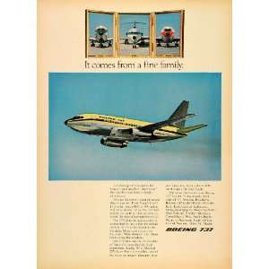  1967 Ad 737 Boeing Twinjet 707 727 720 Jetliner Airline 