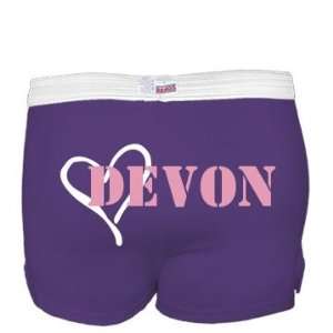  Heart & Name Shorts: Custom Junior Fit Soffe Cheer Shorts 