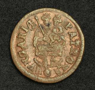 1707, Hungary, Francis II Rákóczi. Copper Poltura Coin. Lustre AU+ 