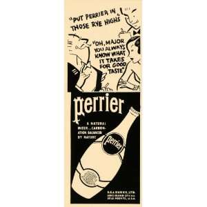  1936 Ad Natural Mixer Carbonation Balanced Perrier Art 