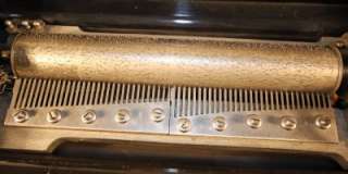   Long Two Comb 13 Cyliner Music Box 12 Songs, No Broken Teeth  