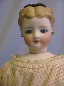 13 SIMON & HALBIG 1870s FASHION Swivel Neck Glass Eyes Kid Body 