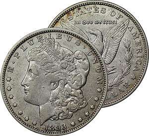 1893 O MORGAN DOLLAR SILVER COIN VF+ BETTER DATE  