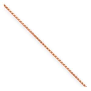  14k Rose Gold 0.80mm Spiga Chain   16 Inch   Lobster Claw 