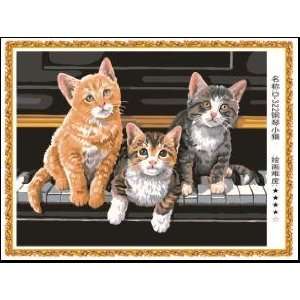  Paint By Number Kit 20x16 cute Cats: Toys & Games