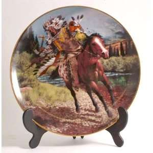   Charging Warrior collector plate by Tom Beecham CP576: Home & Kitchen