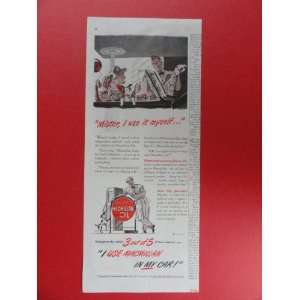 1946 macmillan motor oil, print advertisement (family/dog/gas station 
