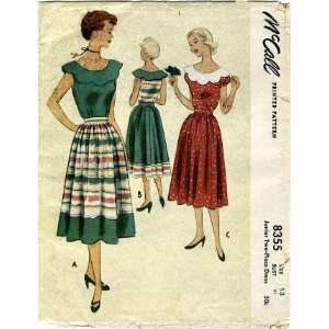  McCall 8355 Sewing Pattern Junior Two Piece Dress Size 13 