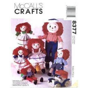 McCalls 8377 Crafts Sewing Pattern Raggedy Ann & Andy Dolls & Clothes