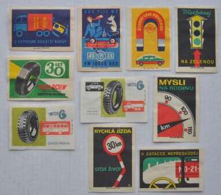 1950 60s Lot of 10 Matchbox Labels POLAND CZECH Etc. #2  