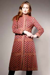 VINTAGE 1960s OP ART COAT Vtg Graphic Dress Print Polka Dot Mod 