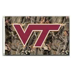 Virginia Tech Hokies 3x5 Realtree Camo Flag:  Sports 