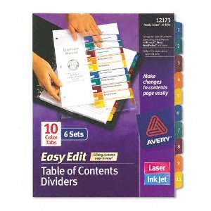  Avery : Ready Index Easy Edit Contents Dividers, Title 1 