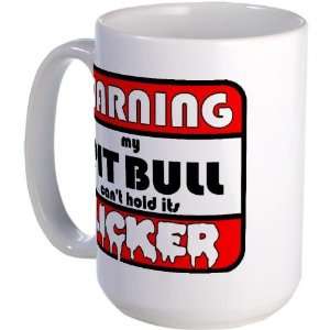 Pit Bull LICKER Pets Large Mug by CafePress