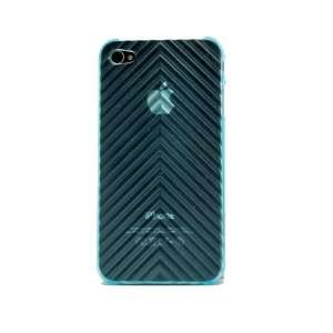 BLASON 0.8mm Slim Shell iPhone 4 Case Blue Semi Transparent Cover 