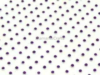 240 x 1mm BODY CRYSTALS purple DIAMANTE self adhesive  