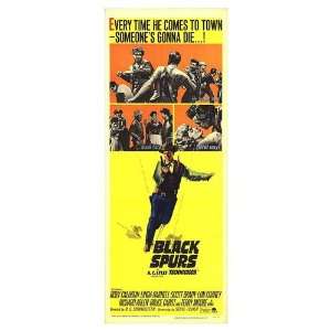  Black Spurs Original Movie Poster, 14 x 36 (1965)