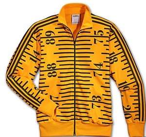   Originals JEREMY SCOTT Tape Measure Track Top Yellow Jacket leopard