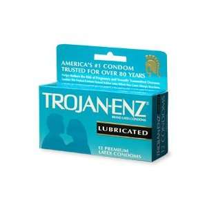  Trojan Enz Condoms Lubricated   12ea/PackX 6Pack Health 