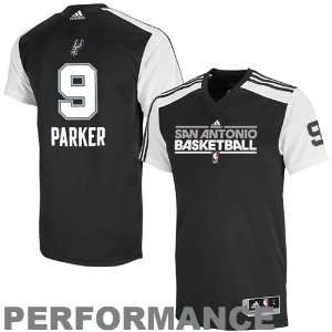  adidas San Antonio Spurs #9 Tony Parker Black Game Time 