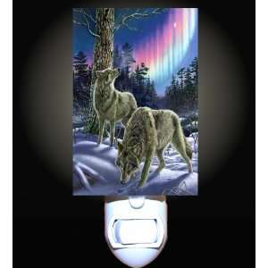  Wolf Aurora Decorative Night Light: Home Improvement