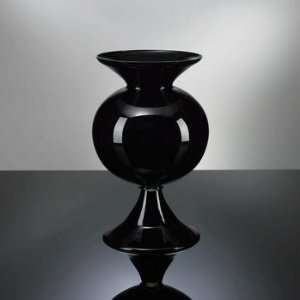  Black Glass Fish Bowl Vase