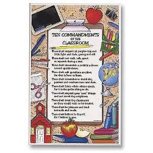  Ten Commandments of the Classroom Plaque: Home & Kitchen