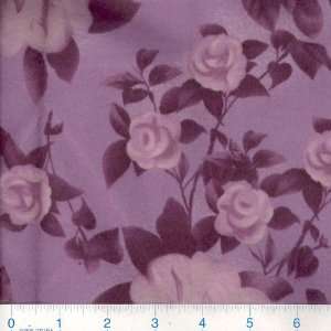  45 Wide Flannel Camellia Plum Fabric By The Yard: Arts 