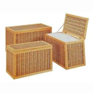   Wood Storage Trunks (Set of 3) by Organize It All