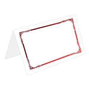  A4 Printable Response   Regal Border Folder   White Red 