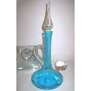  Bischoff Vintage Art Glass Decanter   Blue: Kitchen 