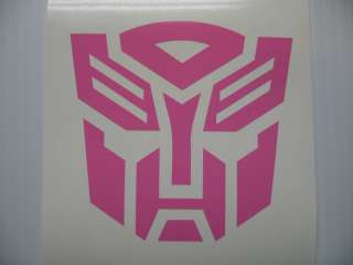 Soft Pink Transformers Autobot Classic Decal  