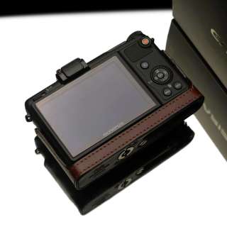 Gariz Brown leather half case for Olympus XZ 1 camera  