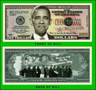   Factory Fresh Barack Obama NoBama 2012 Trillion Dollar Bills  