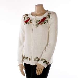  Tiara Womens Plus Size White Holiday Sweater Everything 
