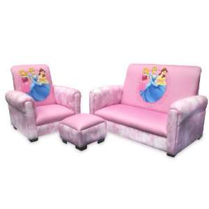  Disney Princess Hearts And Crowns Toddler Sofa Chair And 
