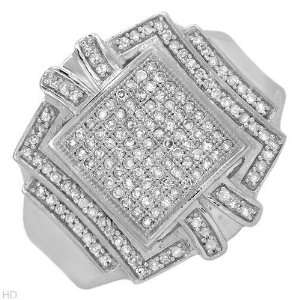 Fabulous Brand New Gentlemens Ring With 0.65Ctw Genuine Diamonds Made 