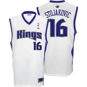 com Peja Stojakovic White Reebok NBA Replica Sacramento Kings Jersey 