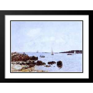  Boudin Framed and Double Matted Art 25x29 Antibes, Les 