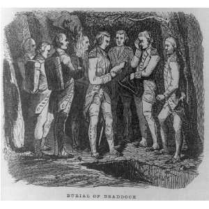  Burial of Braddock, George Washington,French Indian War 