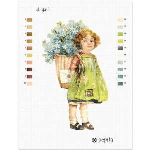  Abigail and Flowers Needlepoint Canvas: Arts, Crafts 